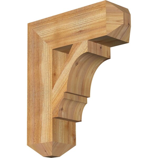 Ekena Millwork Balboa Craftsman Rough Sawn Bracket, Western Red Cedar, 6"W x 20"D x 24"H BKT06X20X24BOA04RWR - main